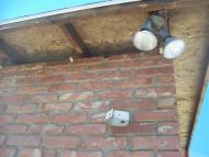 Exterior brick after soda blasting.